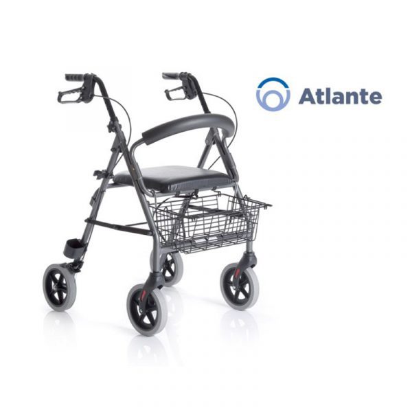rp520 moretti girello rollator pieghevole alluminio 4 ruote sedile imbottito disabili anziani