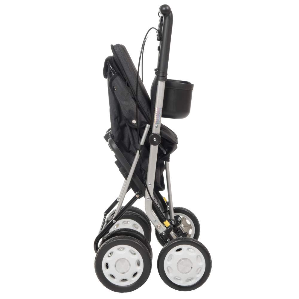 Rollator con sedile integrato offre comfort e praticità per una vita attiva e indipendente.
