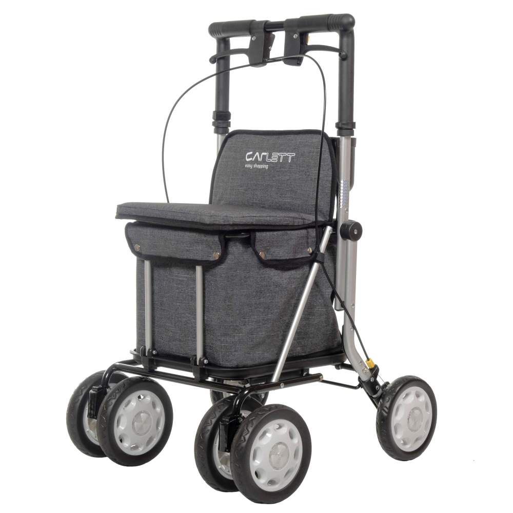 Rollator con sedile integrato offre comfort e praticità per una vita attiva e indipendente.