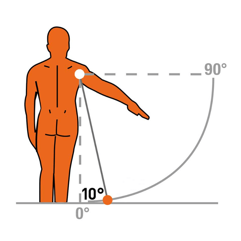 Il TOP-S 10° - Supporto con Spalla con Abduzione Fissa a 10° è un dispositivo medico progettato per offrire stabilizzazione e protezione a un arto immobilizzato. La struttura in gommapiuma ad alta densità, ricoperta di tessuto tramato in fibra d'argento, fornisce leggerezza e comfort, mentre la sacca reggibraccio in materiale traspirante garantisce una corretta ventilazione. Grazie alle cinghie di sostegno regolabili a velcro e alle fibbie, il dispositivo può essere facilmente regolato per ottenere la stabilizzazione ottimale, evitando movimenti inopportuni.