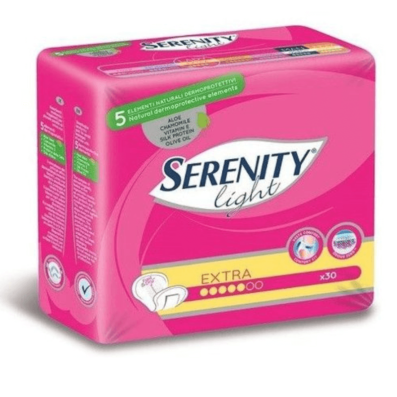 Il Pannolone con Adesivi Serenity Soft Dry con Aloe si utilizza in presenza di perdite urinarie e fecali gravi o gravissime. Con velcro riposizionabile, è completamente traspirante e anallergico.