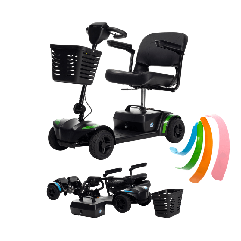 Il Vermeiren One è uno scooter compatto ed elegante, progettato per uso interno ma adatto anche per brevi spostamenti all'aperto. Grazie al suo design leggero e alla possibilità di smontarlo completamente, è facile da trasportare e riporre, rendendolo una soluzione ideale per chi ha bisogno di mobilità flessibile. Il sedile girevole facilita la salita e la discesa dallo scooter, migliorando l'accessibilità e la comodità d'uso.